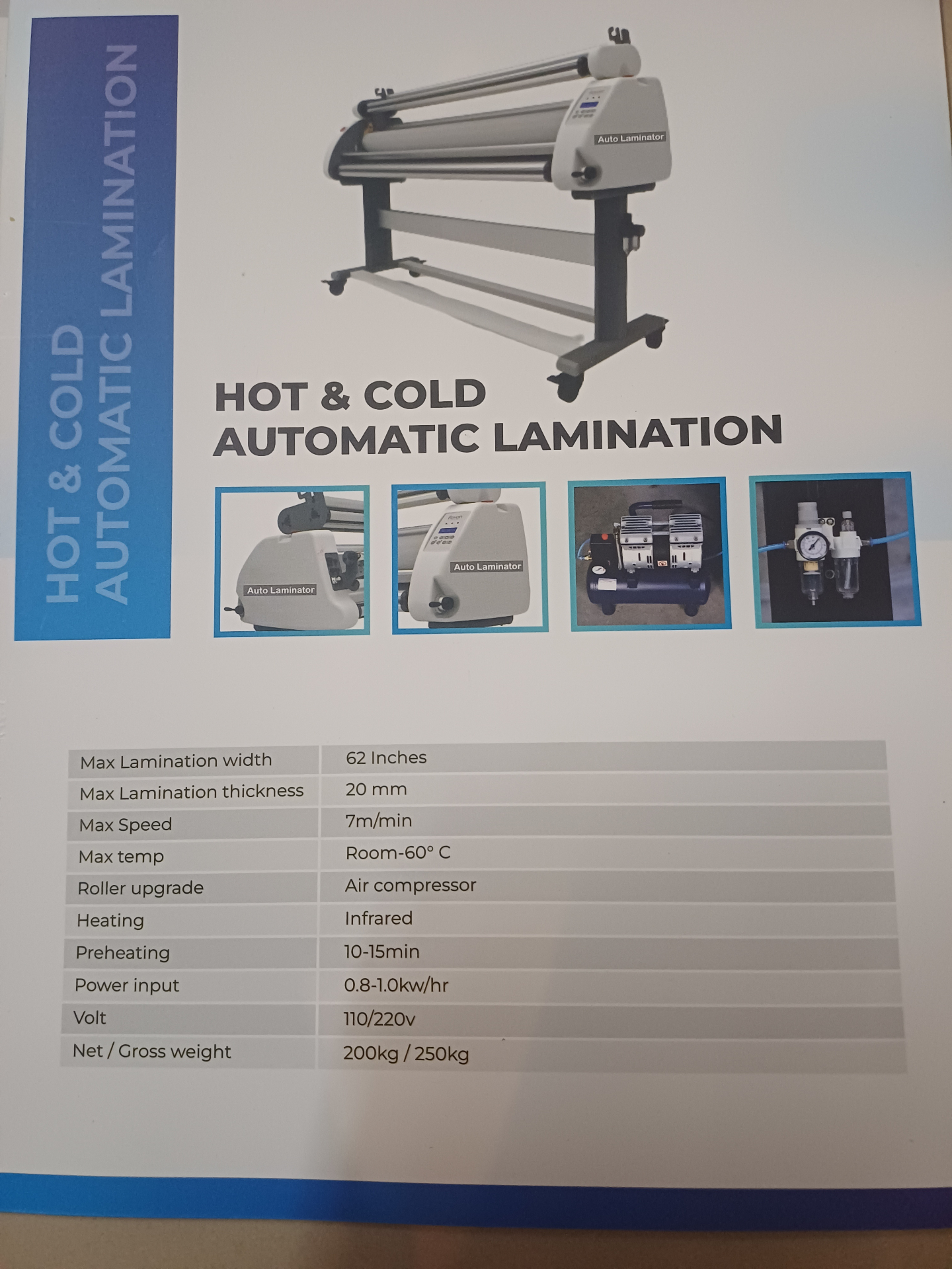 Hot & Cold Automatic Lamination